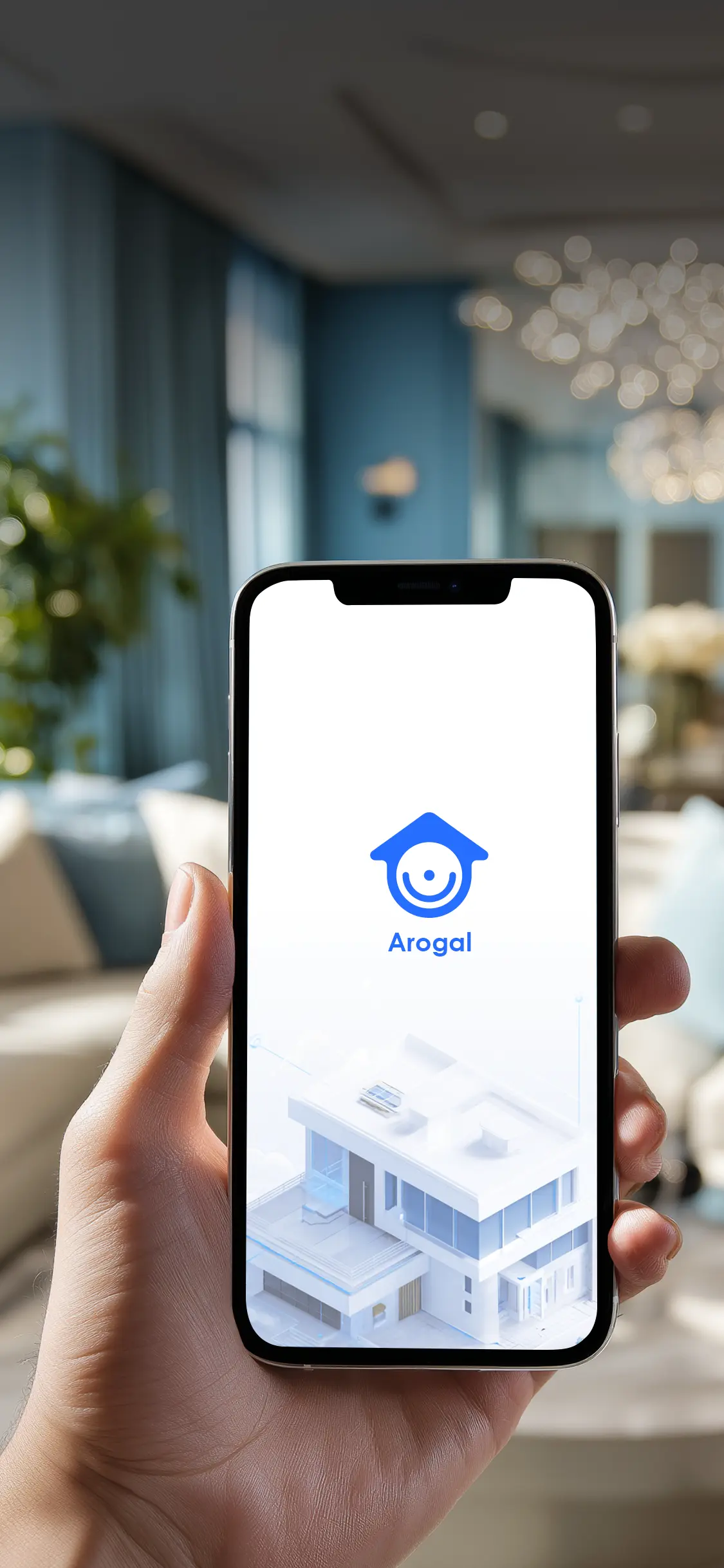 Arogal branded app illustration on a phone